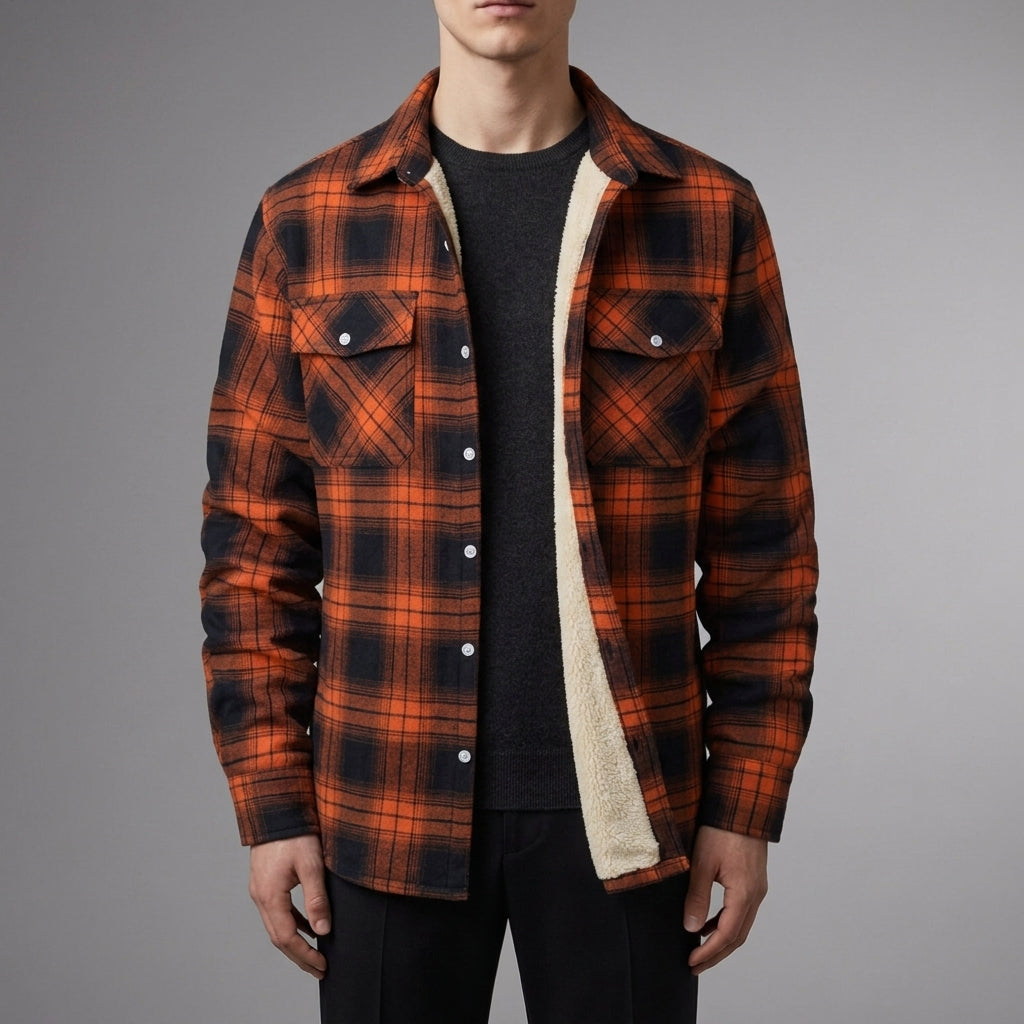 John | Marsaxlokk Sherpa Lined Plaid Jacket