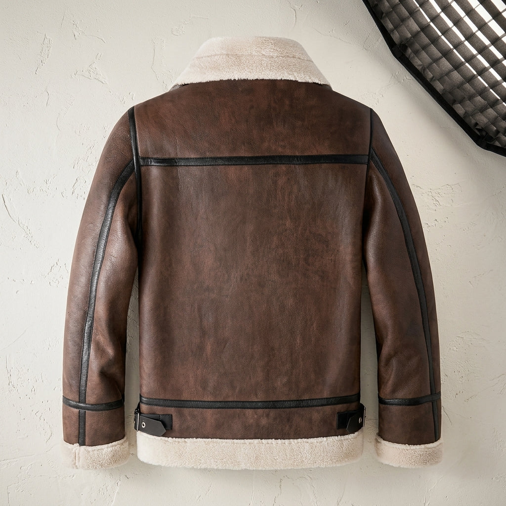 John | Taormina Leather Aviator Jacket