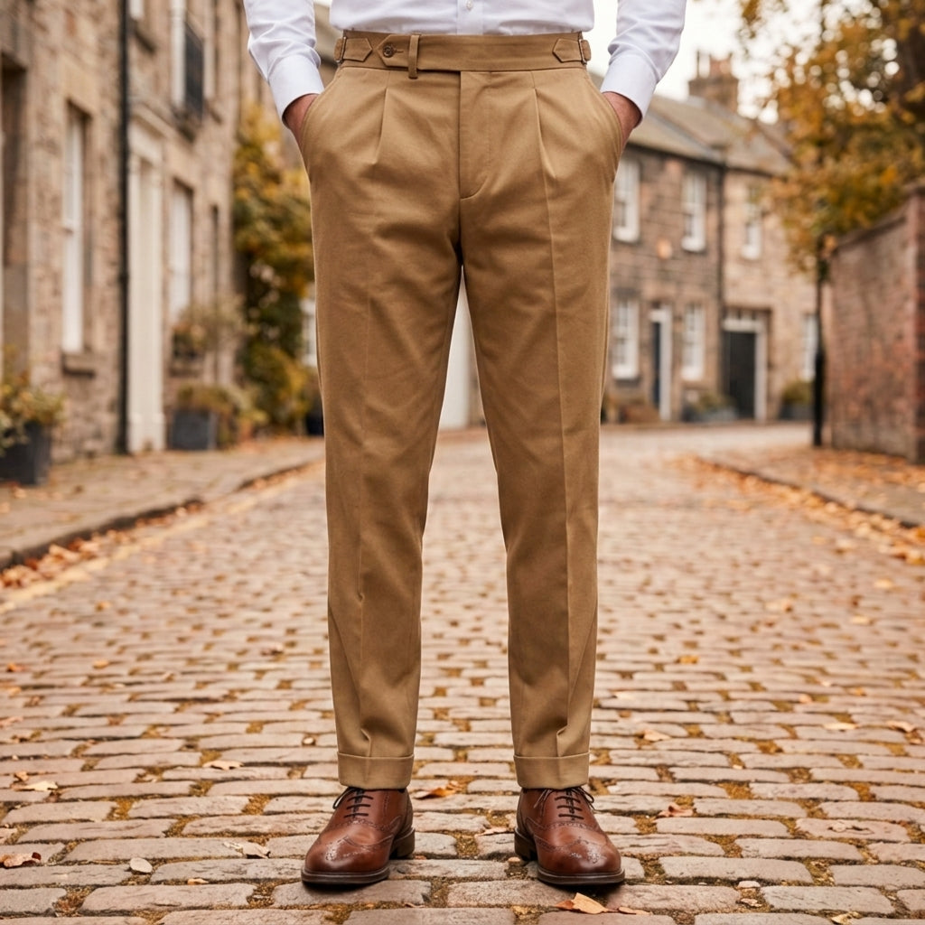 Jonathan | Mantova Cotton Twill Straight Fit Trousers