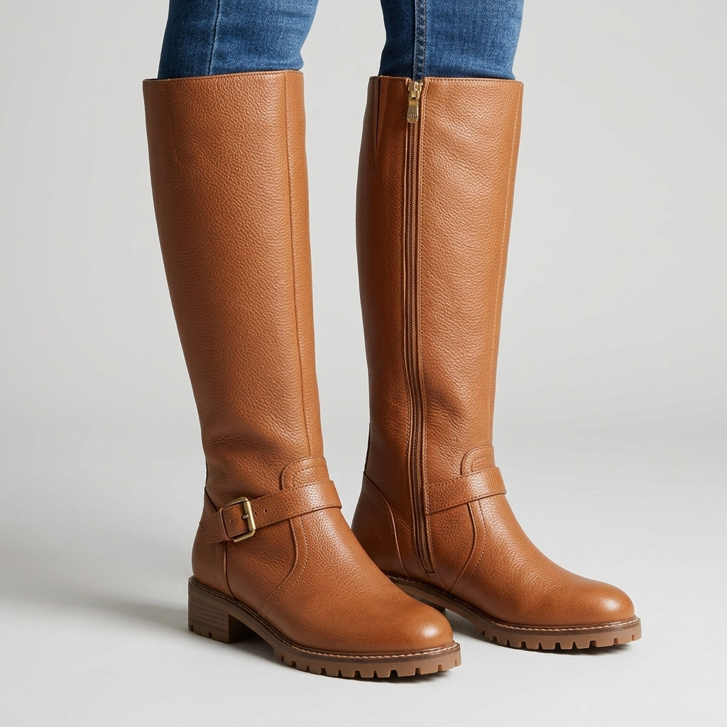Josephine | Siracusa Orthopedic Buckle Knee Boots