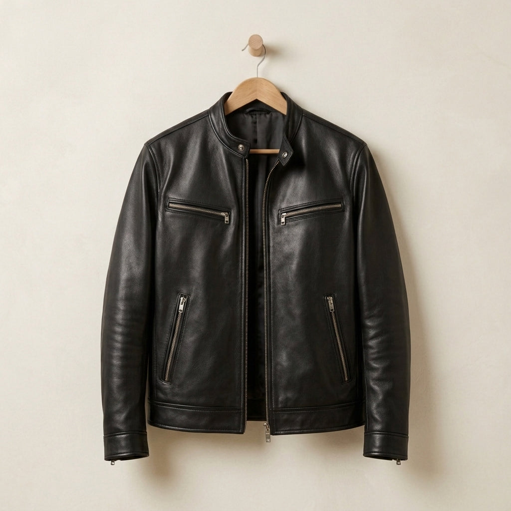 Joshua | Munich Men's Leather Biker Jacket