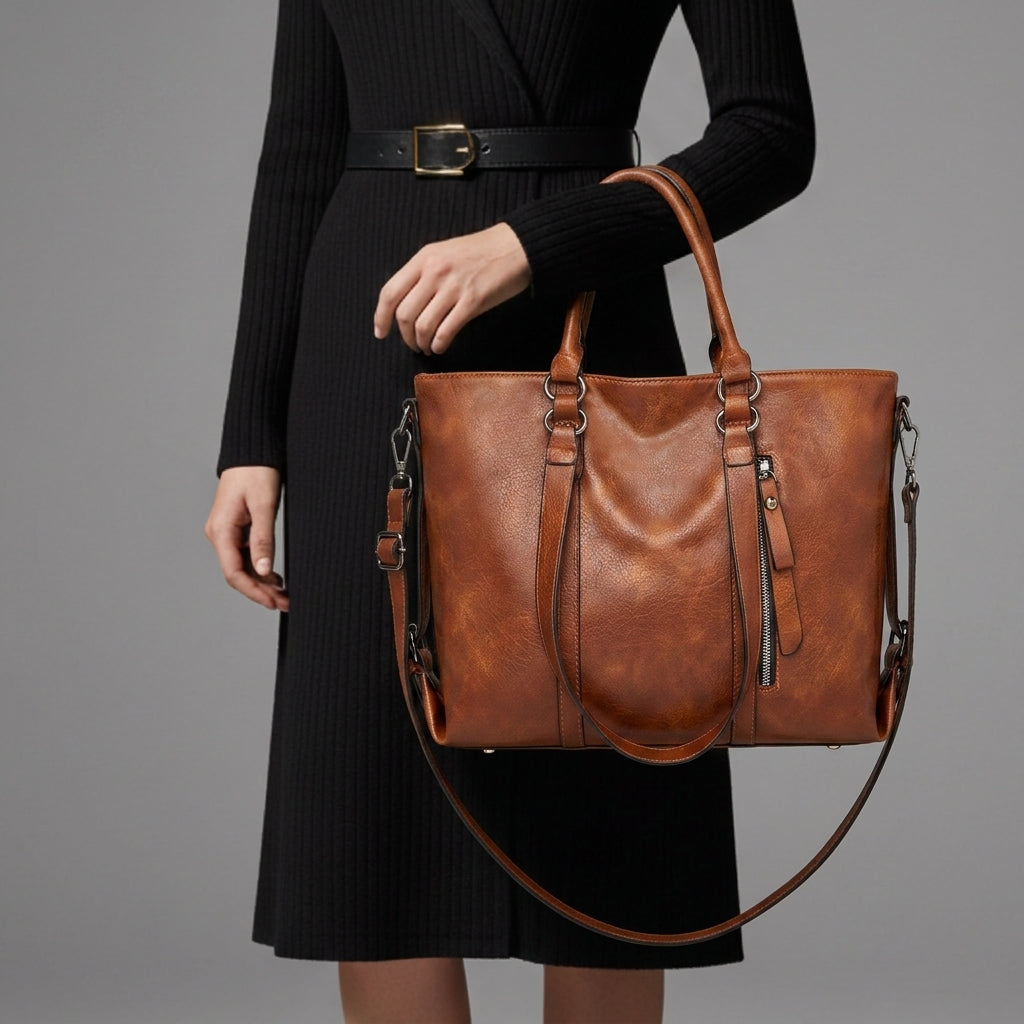 Layla | Lucca Large Leather Tote