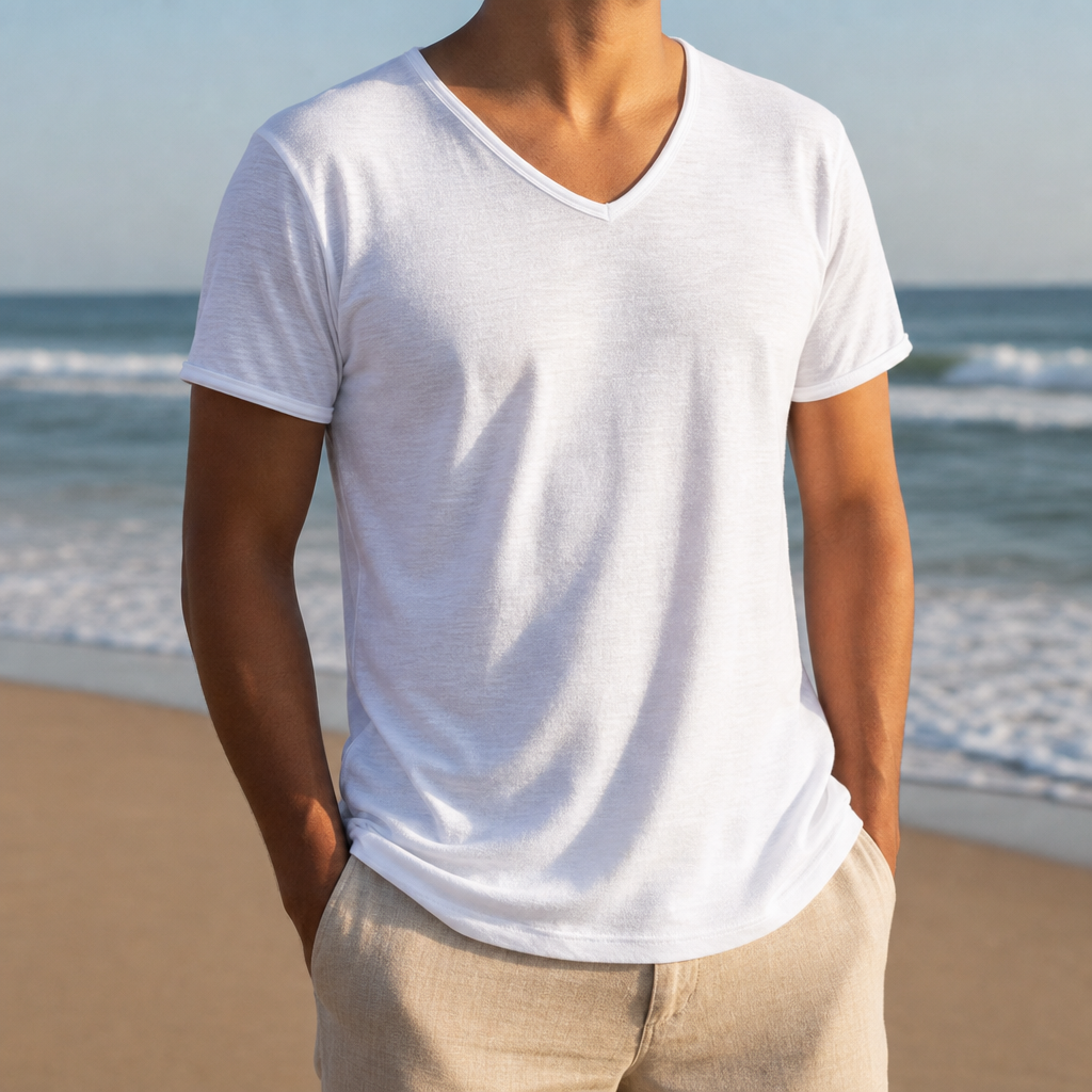 Levi | Grasse V-Neck Cotton Tee