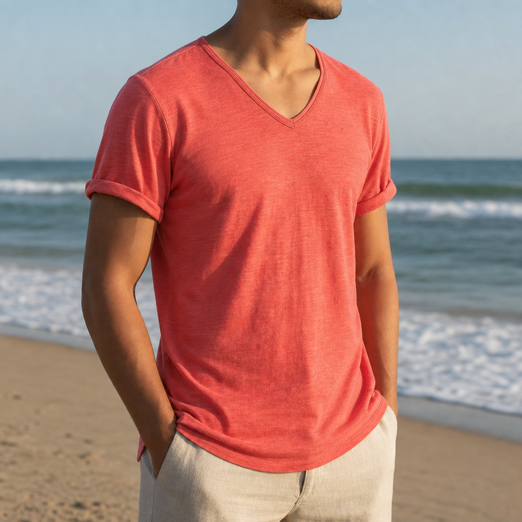Levi | Grasse V-Neck Cotton Tee