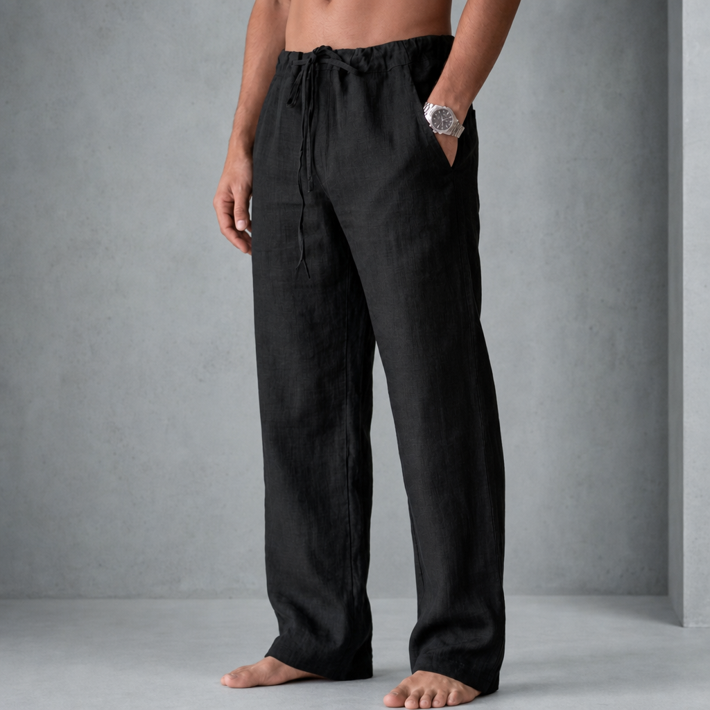 Lincoln | Guimaraes Linen Drawstring Trousers