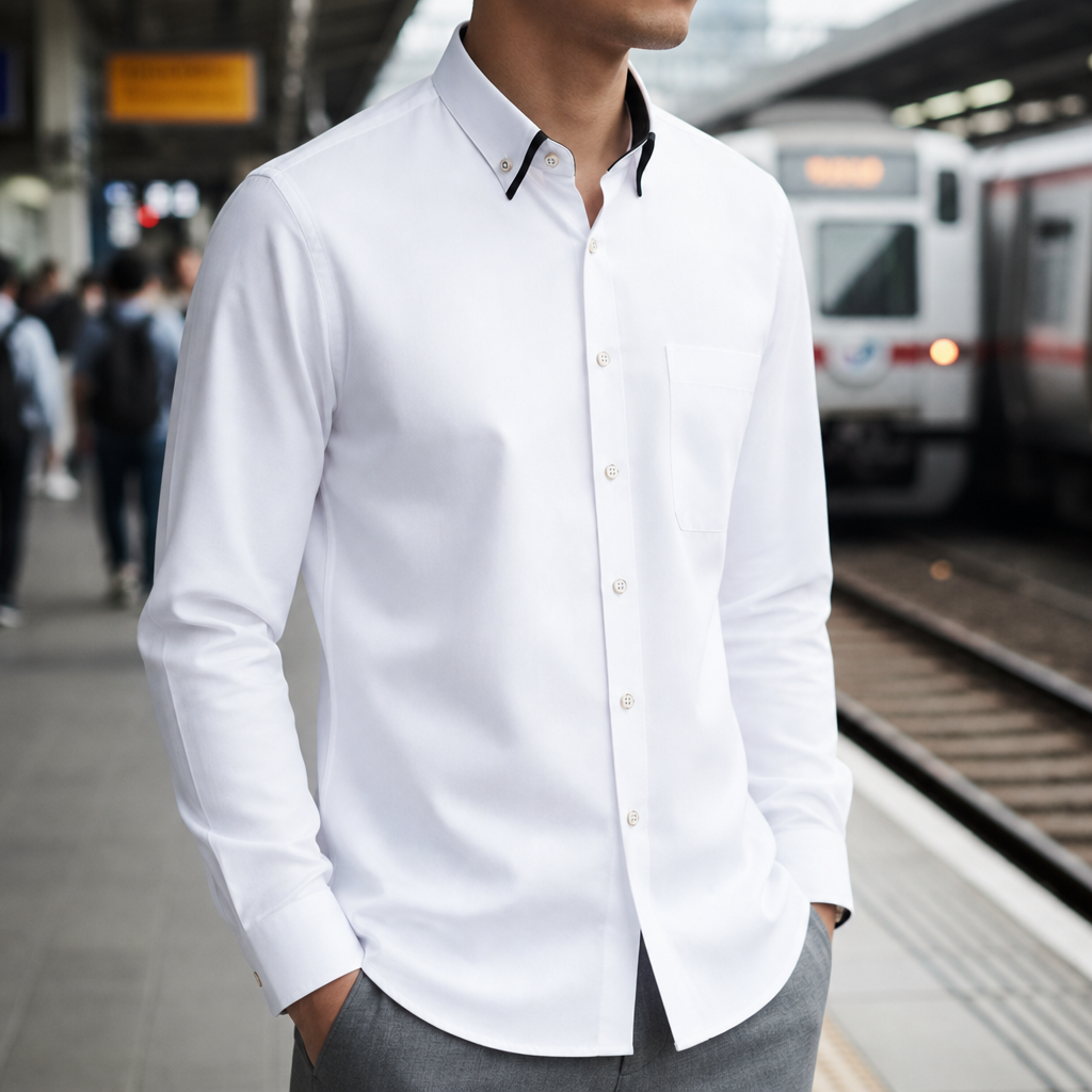 Lucas | Pollensa Contrast Collar Dress Shirt