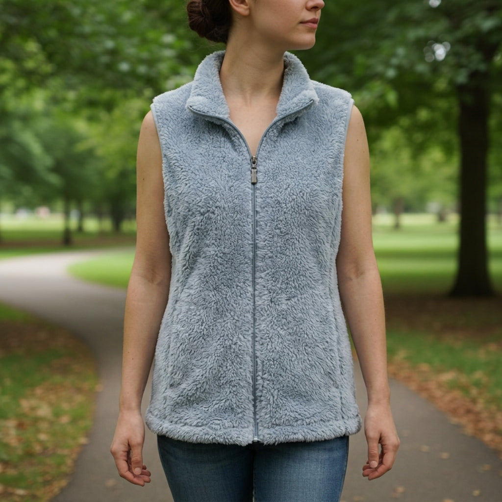 Lucy | Coral Velvet Fleece Vest