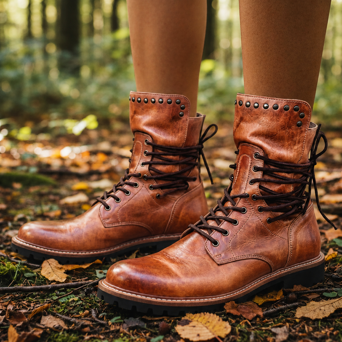 Lucy | Girona Lace-Up Leather Boots