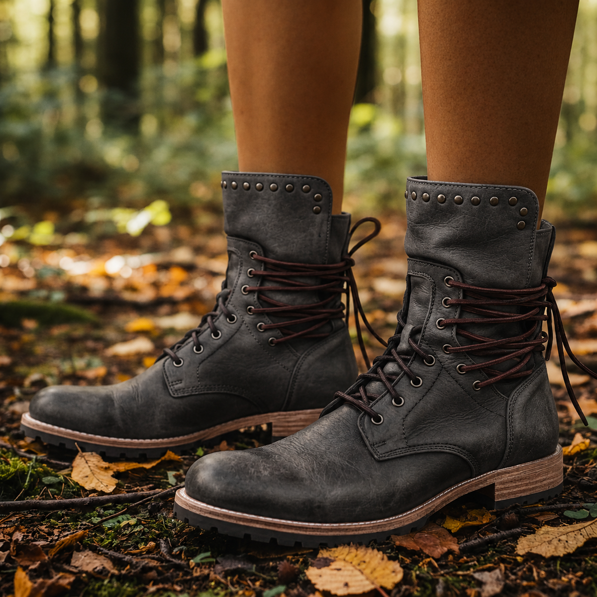 Lucy | Girona Lace-Up Leather Boots