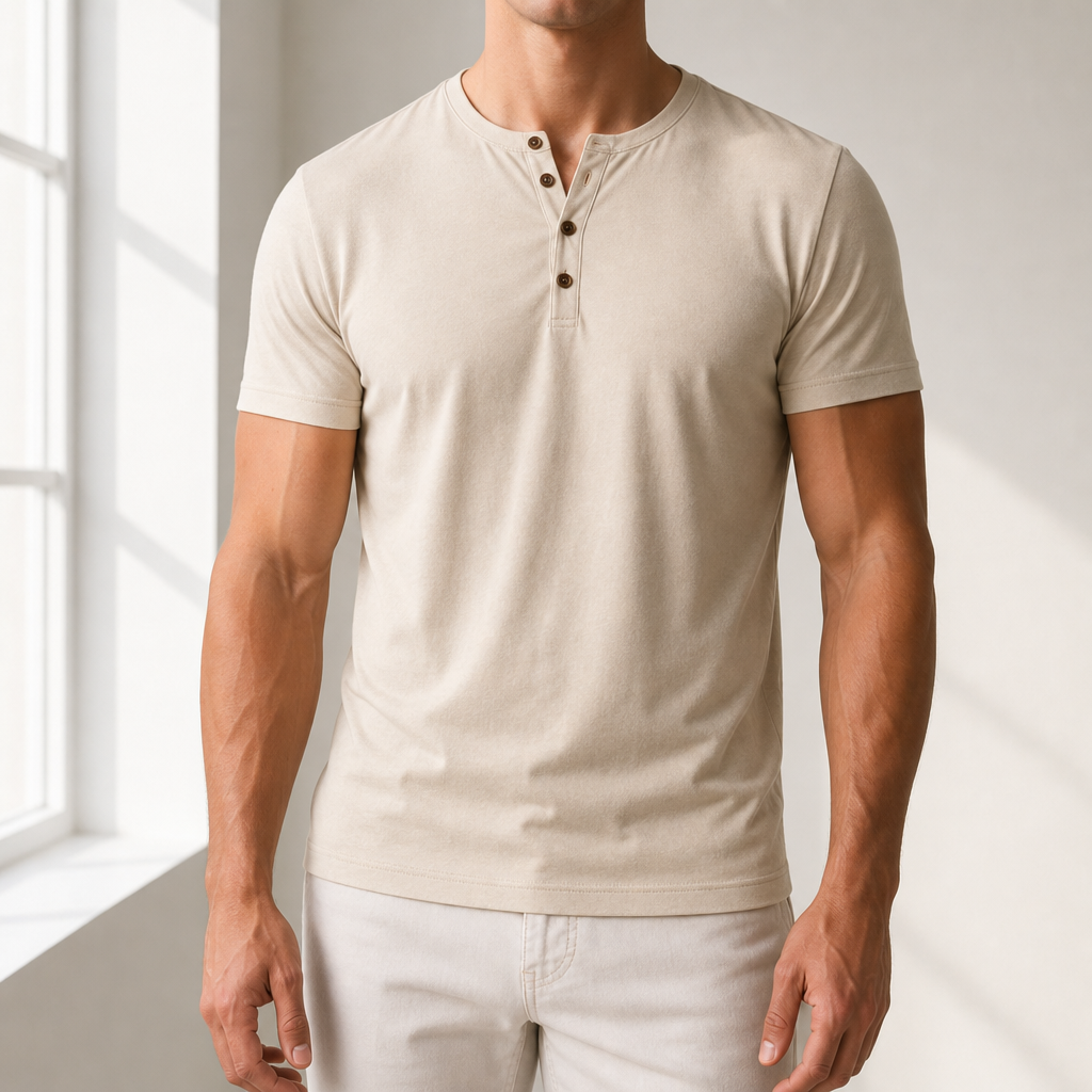 Luke | Obidos Slim Fit Henley Tee