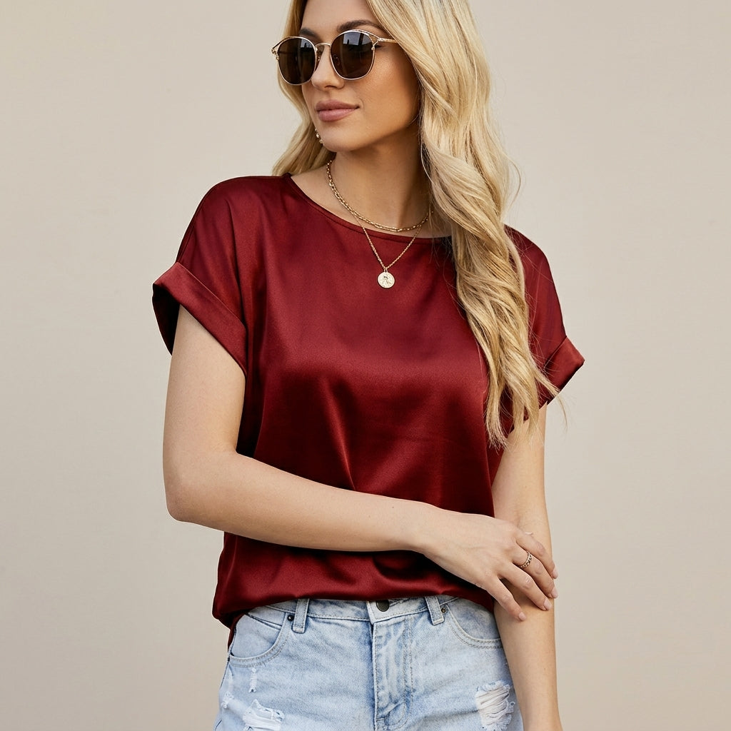 Madison | Lefkada Satin Relaxed Blouse