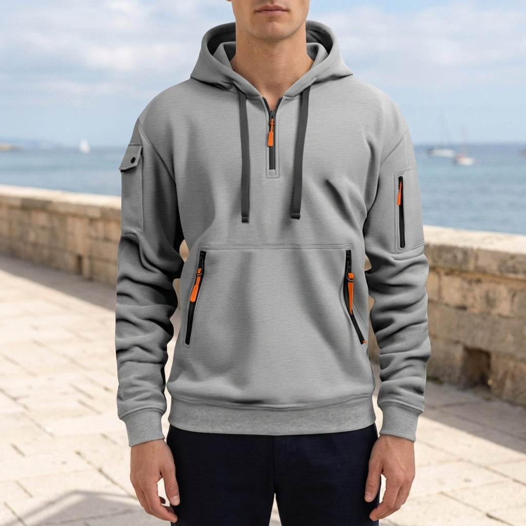 Mason | Oslo Men's Half Zip Pocket Hoodie