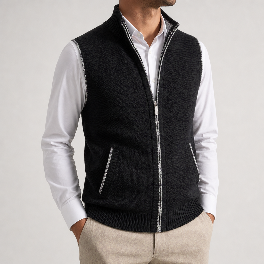 Mateo | Denia Zip-Up Knit Vest
