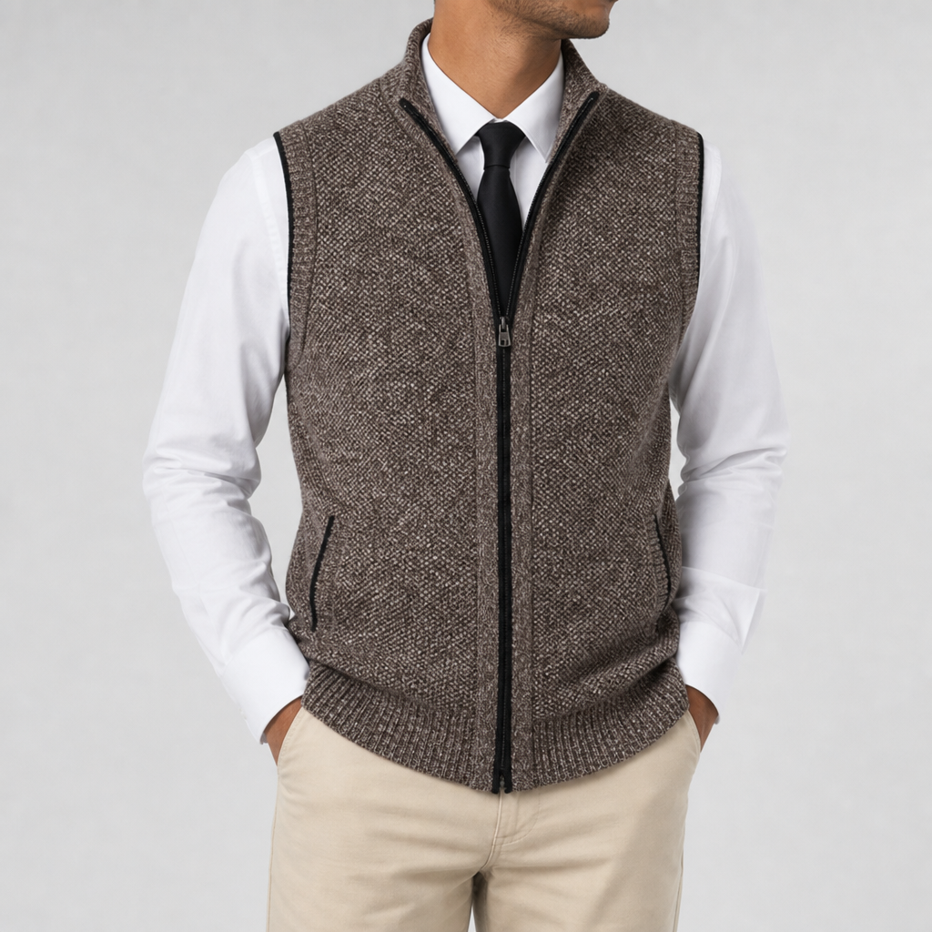 Mateo | Denia Zip-Up Knit Vest