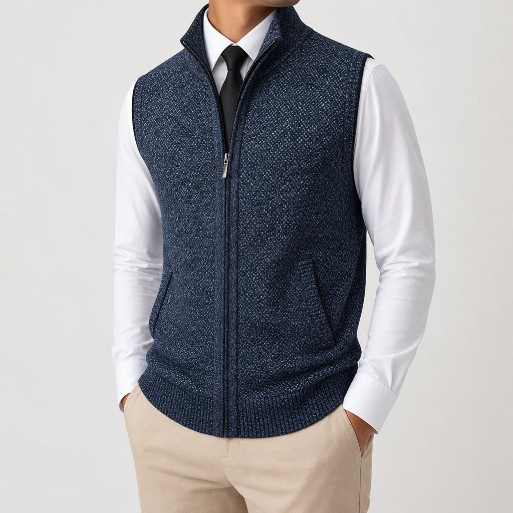 Mateo | Denia Zip-Up Knit Vest