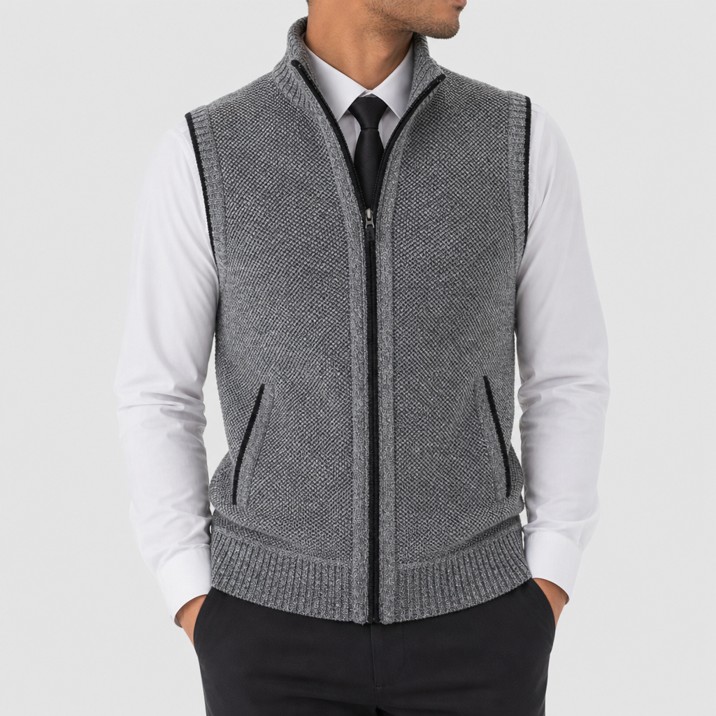 Mateo | Denia Zip-Up Knit Vest