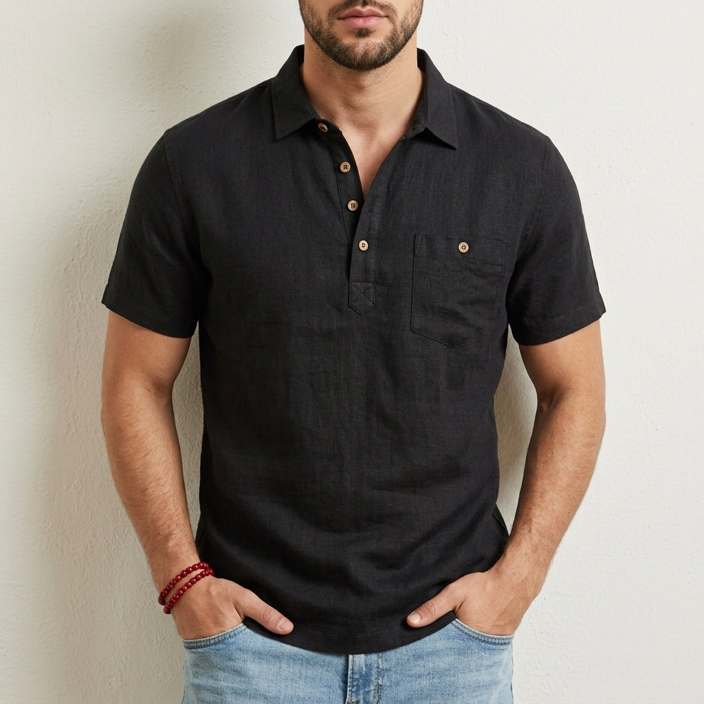 Mateo | Guimaraes Linen Polo Shirt