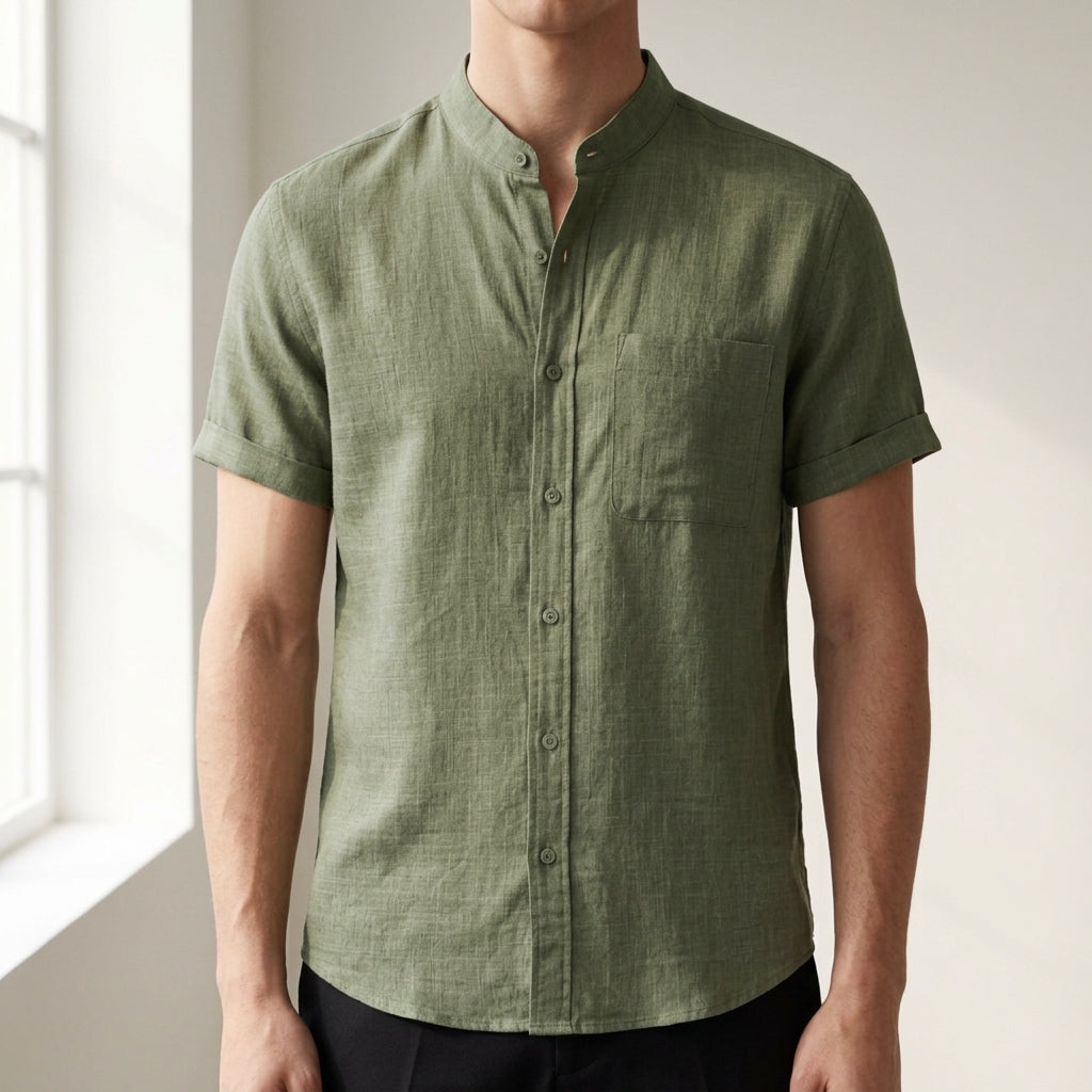 Mateo | Santorini Linen Style Shirt