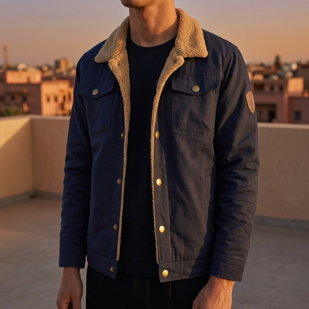 Miles | Bergen Men's Sherpa Collar Button-Down Jacket