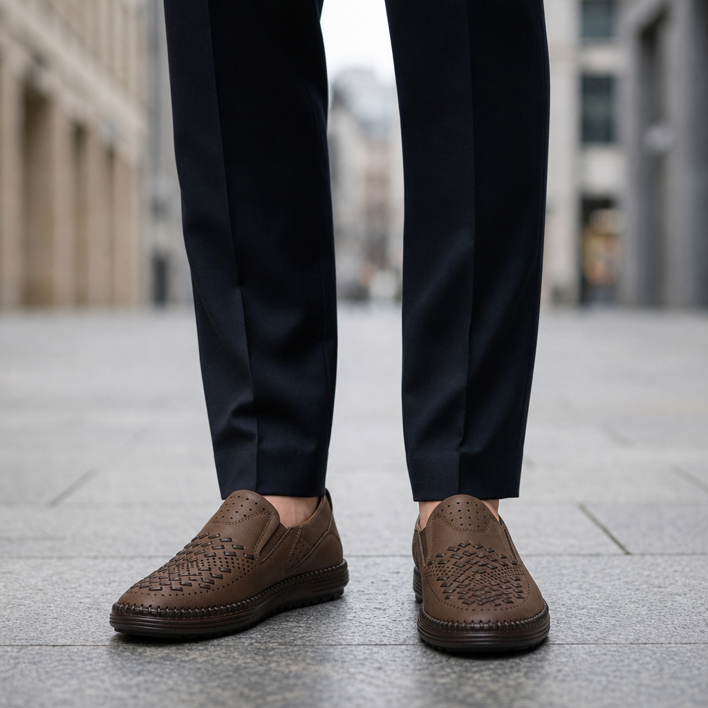 Miles | Lesvos Perforated Leather Loafers
