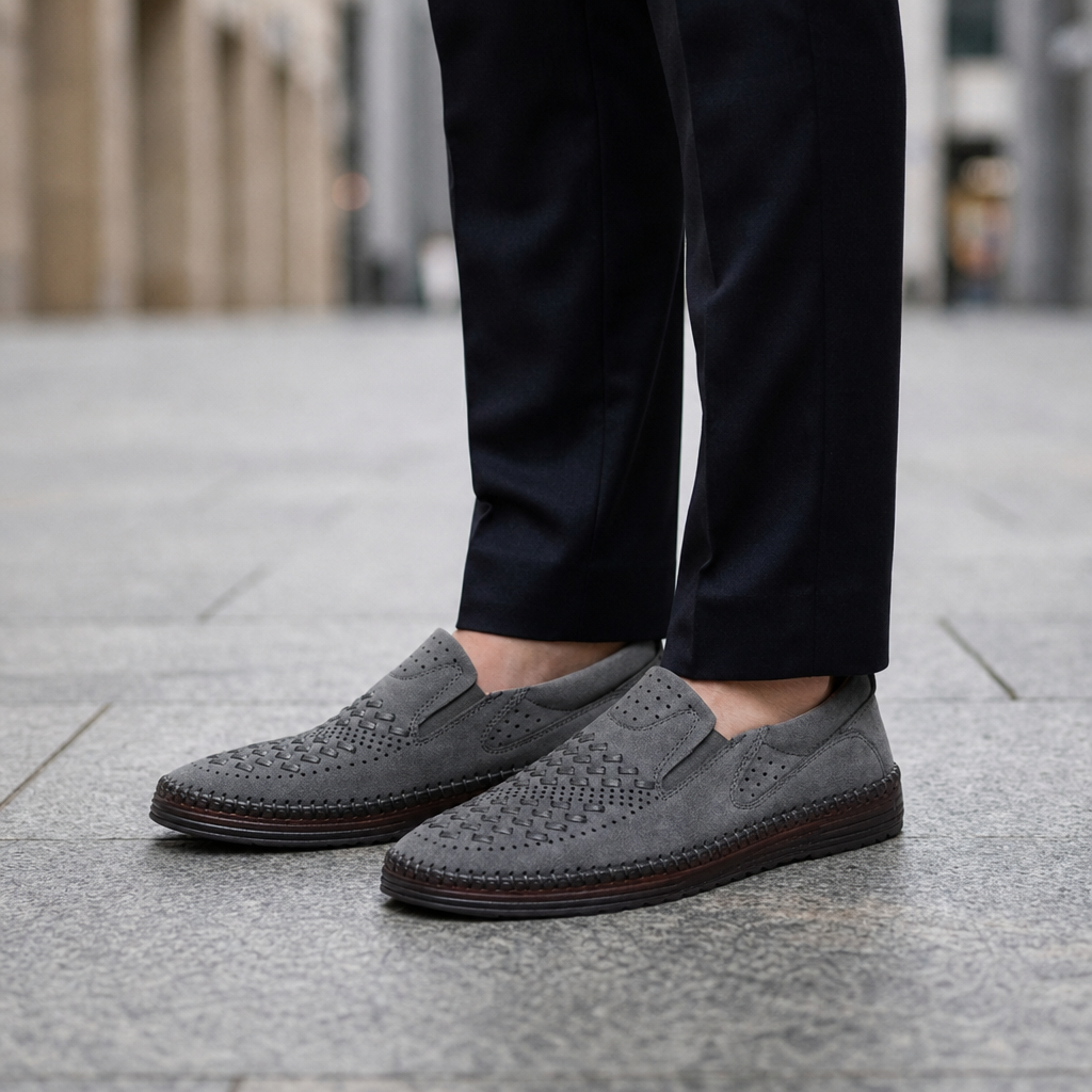 Miles | Lesvos Perforated Leather Loafers