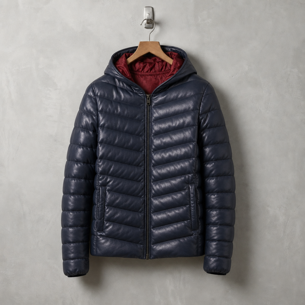 Miles | Otranto Hooded Leather Puffer Jacket