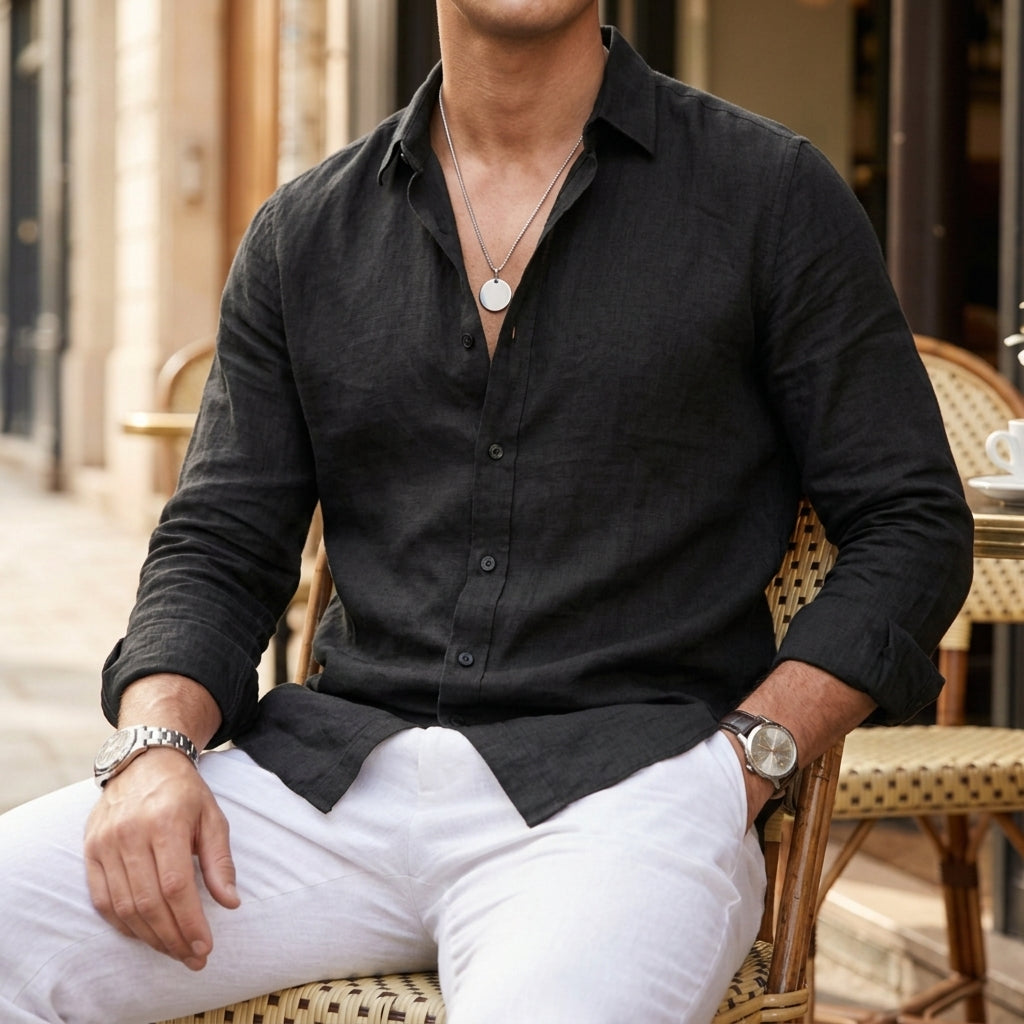 Miles | Rimini Linen Button-Up Shirt
