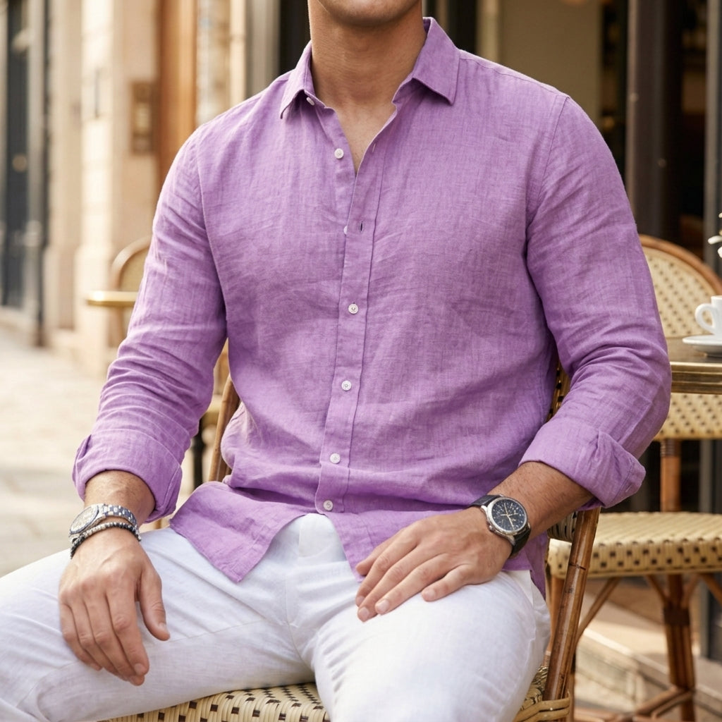 Miles | Rimini Linen Button-Up Shirt