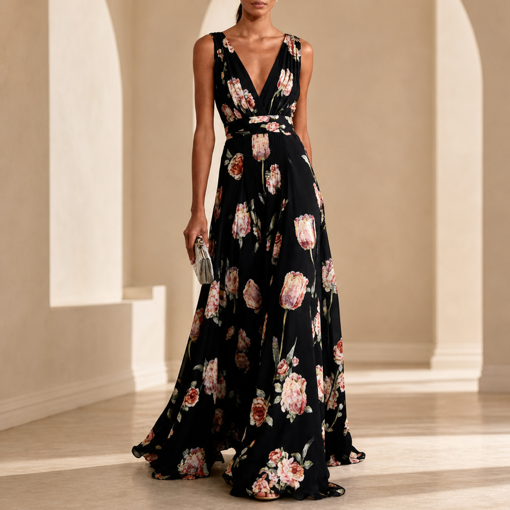Natalie | Sete Floral Wrap Maxi Dress