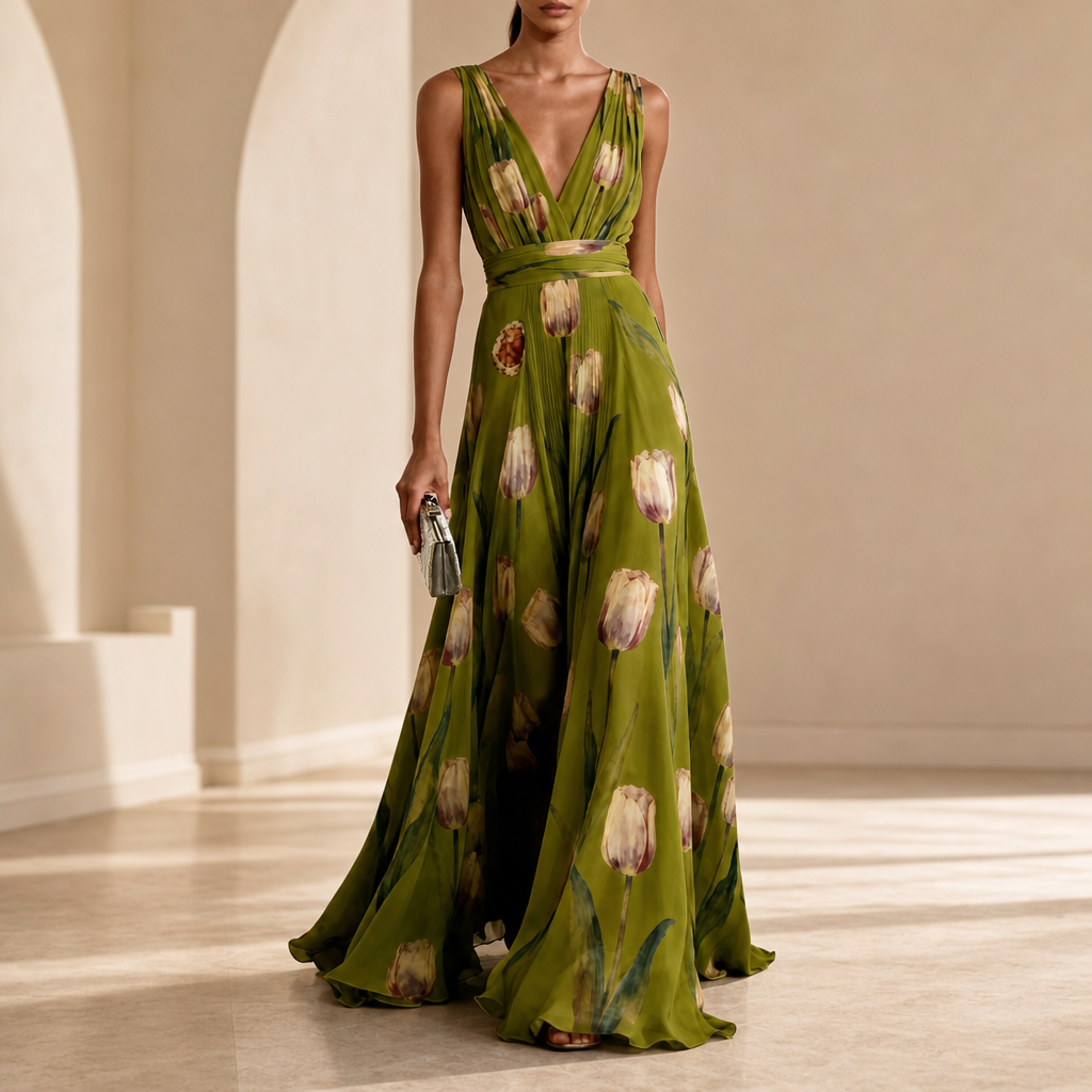 Natalie | Sete Floral Wrap Maxi Dress