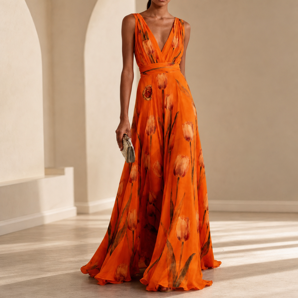 Natalie | Sete Floral Wrap Maxi Dress