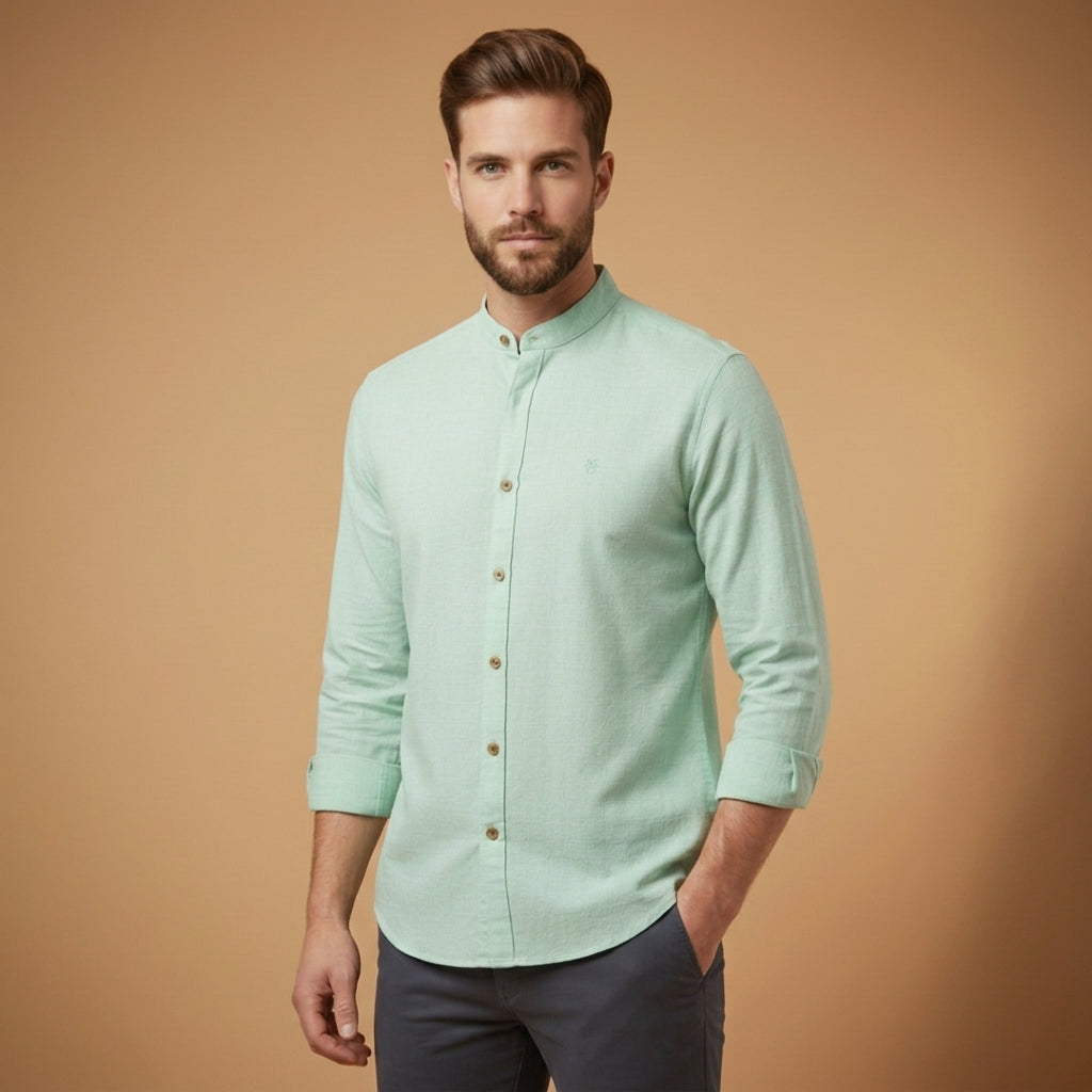 Noah | Gordes Stand Collar Shirt
