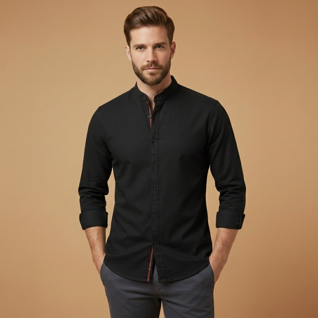 Noah | Gordes Stand Collar Shirt