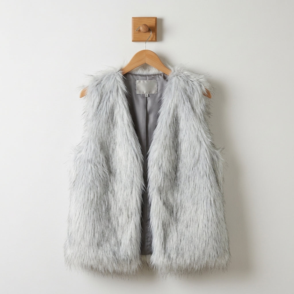 Olivia | Fleur Faux Fur Gilet