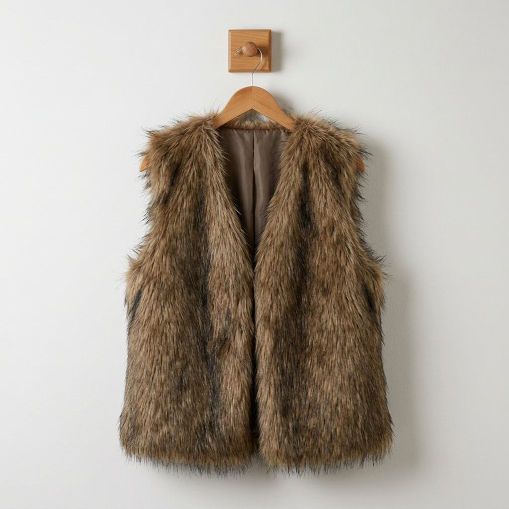 Olivia | Fleur Faux Fur Gilet