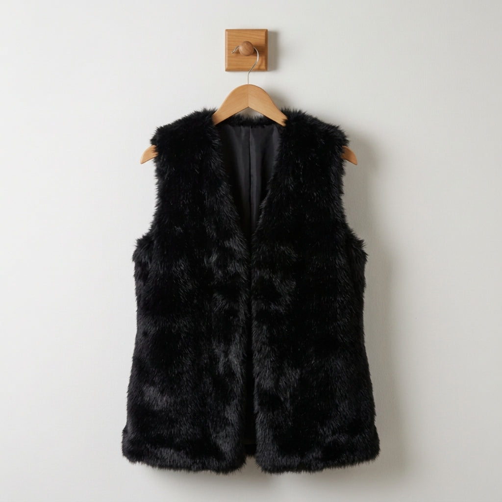 Olivia | Fleur Faux Fur Gilet