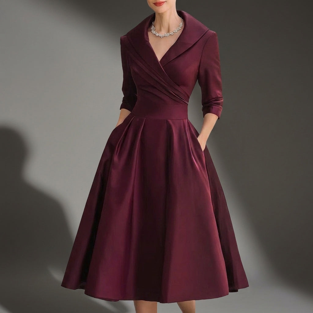 Olivia | Viana Vintage A-Line Midi Dress