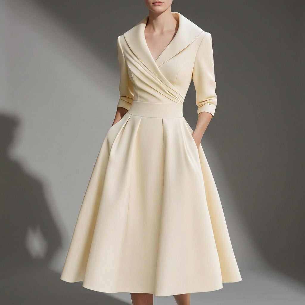 Olivia | Viana Vintage A-Line Midi Dress
