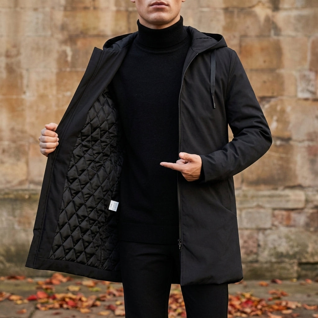 Owen | Nordvik Quilted-Lining Hooded Mid Coat