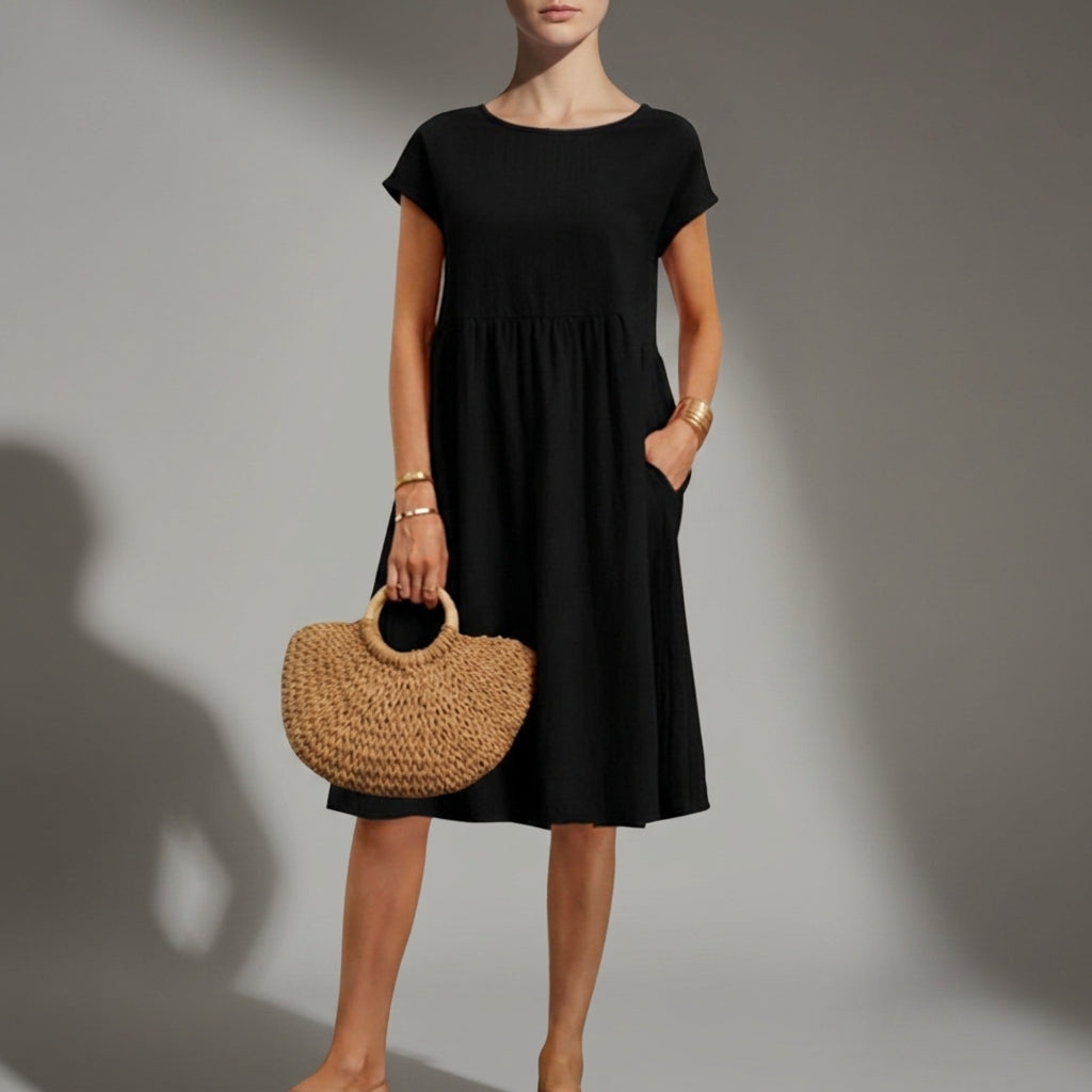 Penelope | Breezy Cap-Sleeve Midi Dress