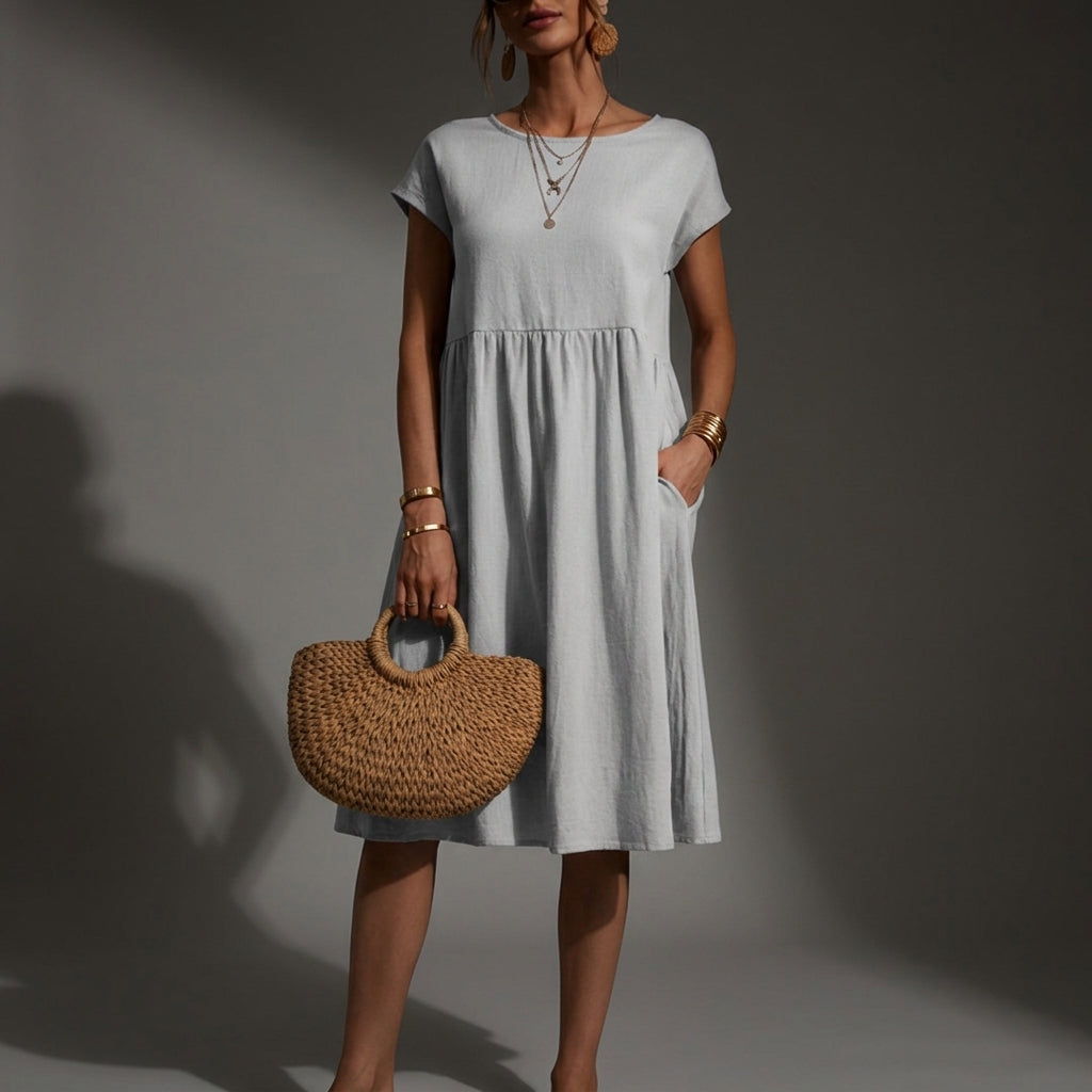 Penelope | Breezy Cap-Sleeve Midi Dress