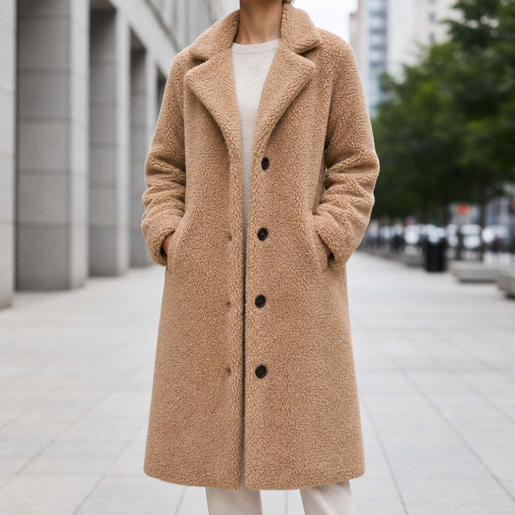 Piper | Eze Oversized Teddy Long Coat