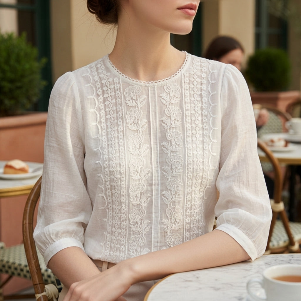 Riley | Gordes Floral Lace Blouse
