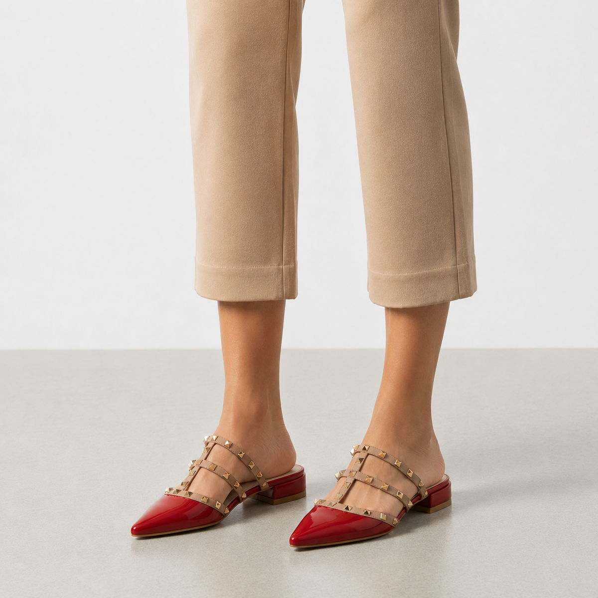 Riley | Obidos Studded Patent Mules