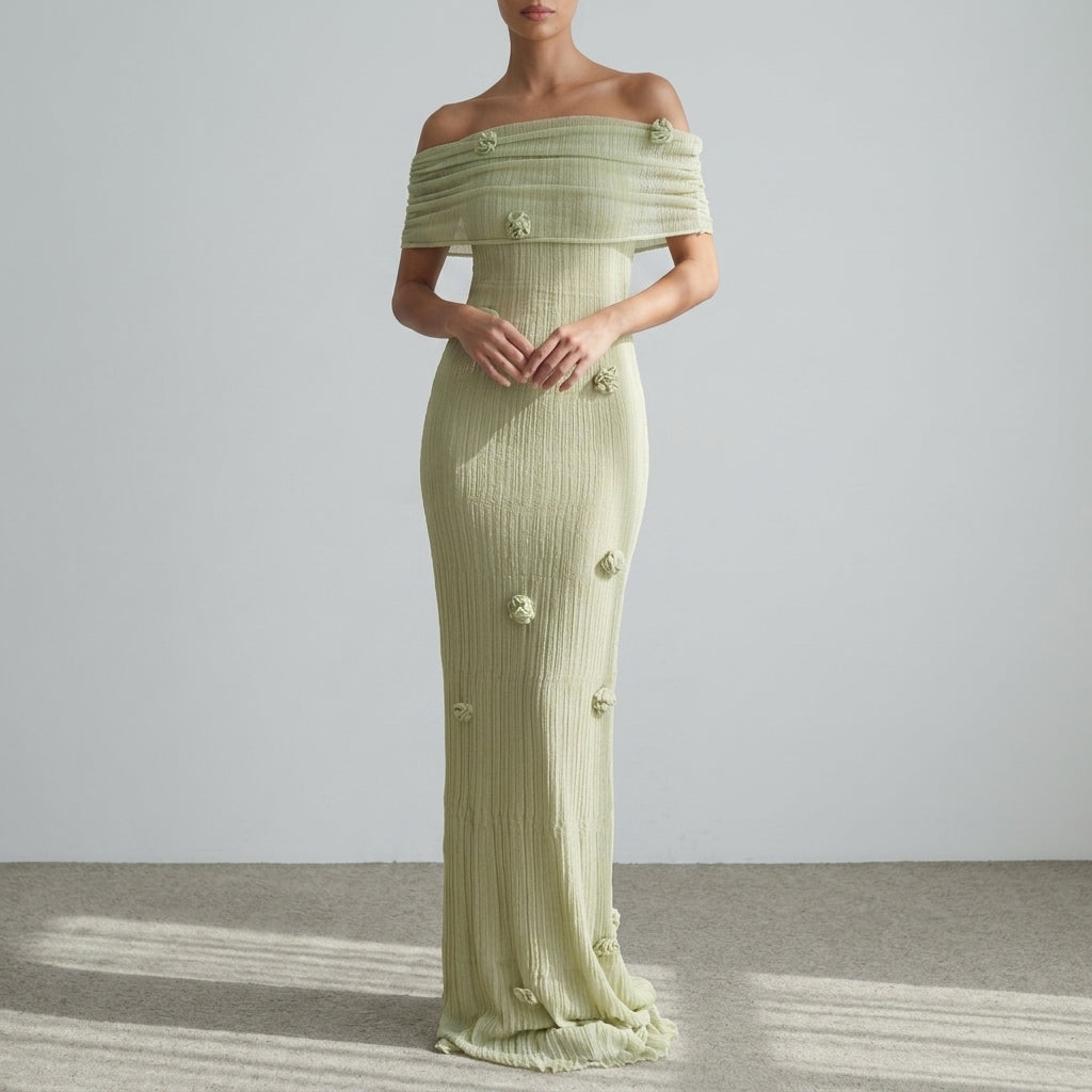 Ruby | Lerapetra Floral Knit Maxi Dress