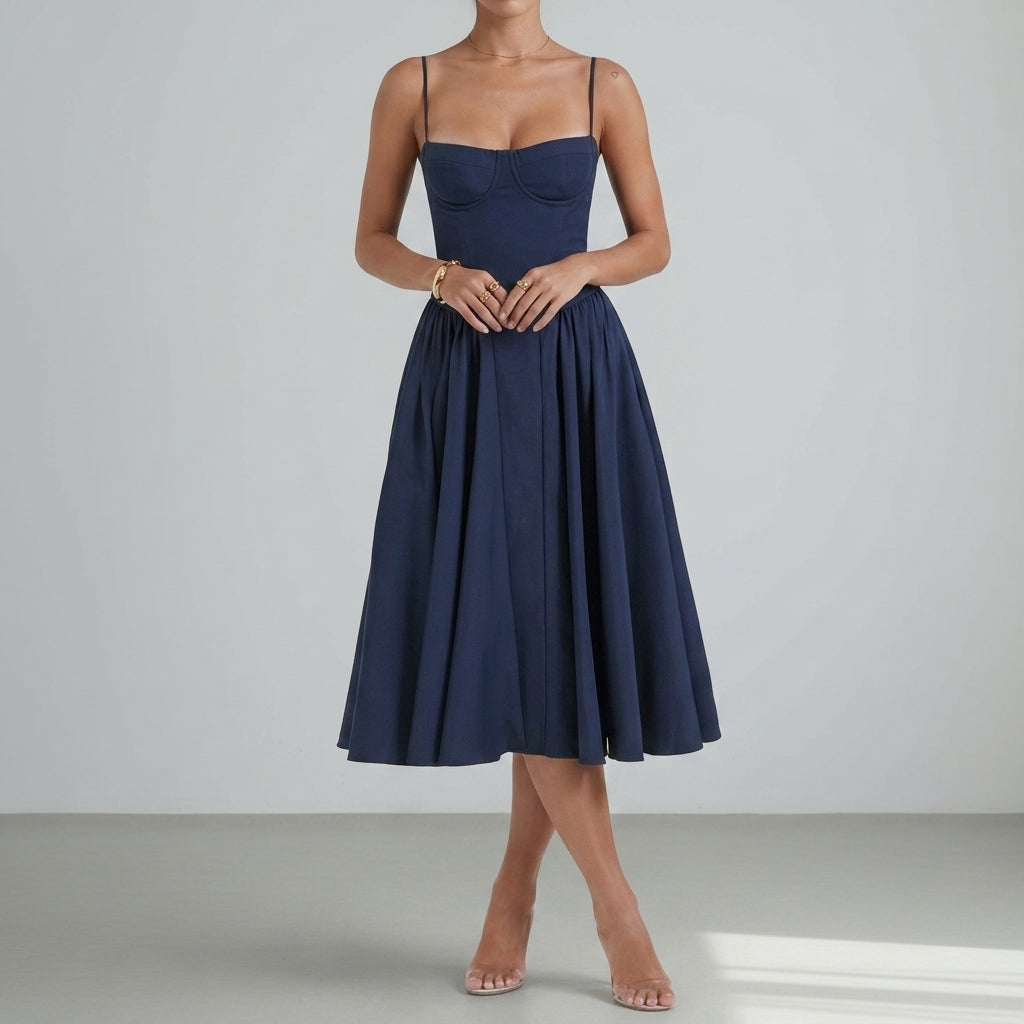 Sadie | Pollensa Bustier Midi Dress