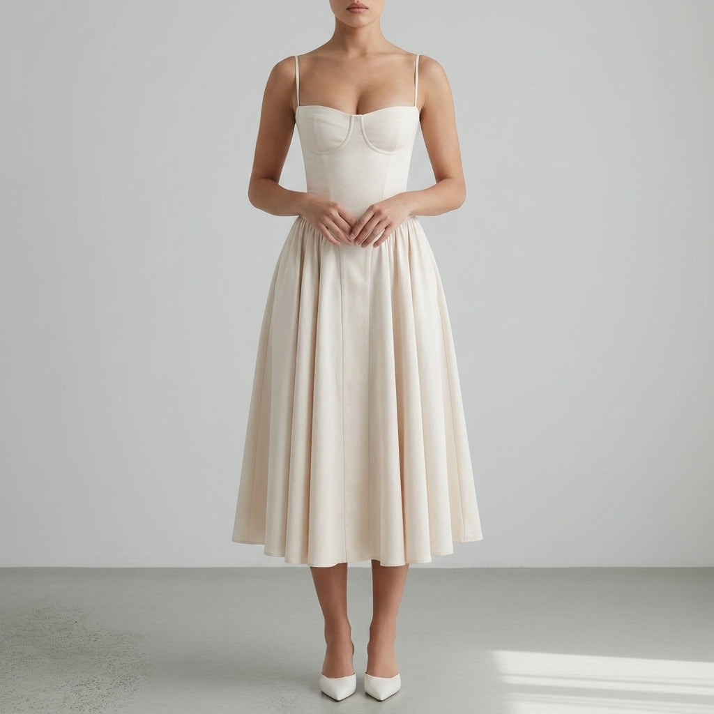 Sadie | Pollensa Bustier Midi Dress