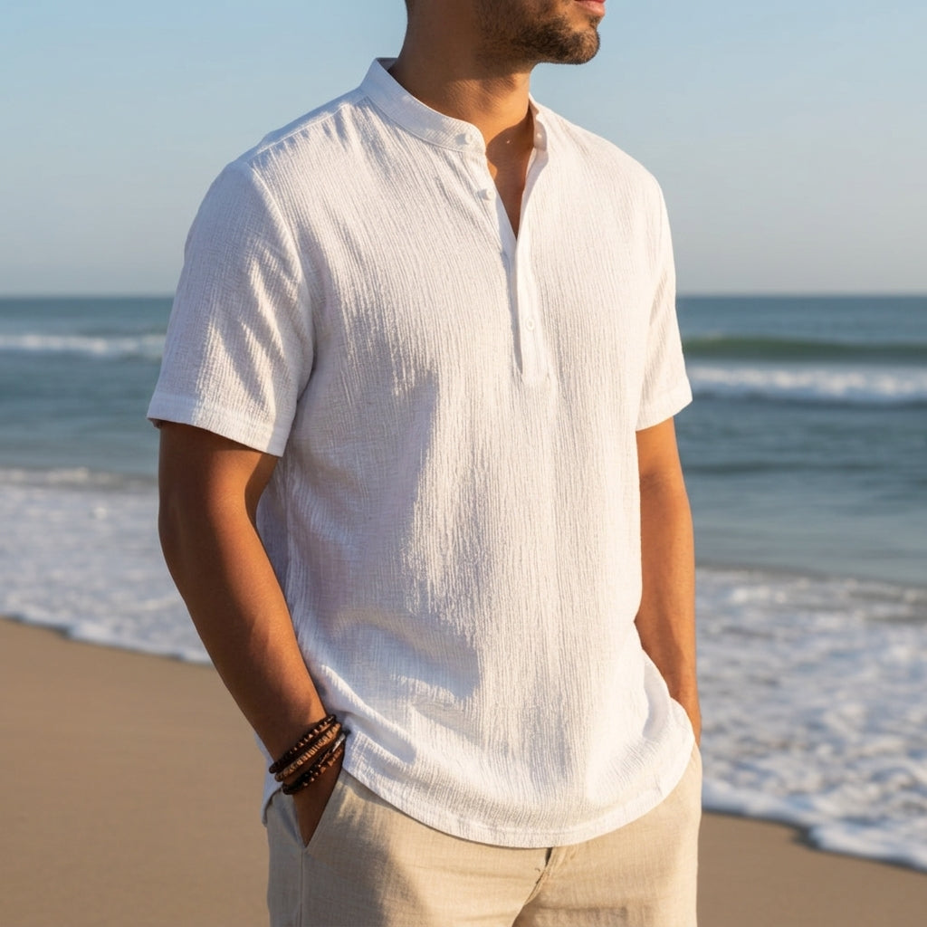 Samuel | Palermo Mandarin-Collar Shirt