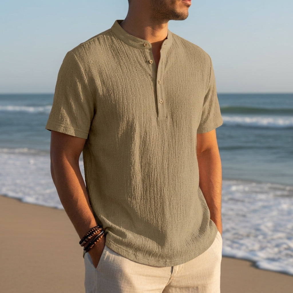 Samuel | Palermo Mandarin-Collar Shirt