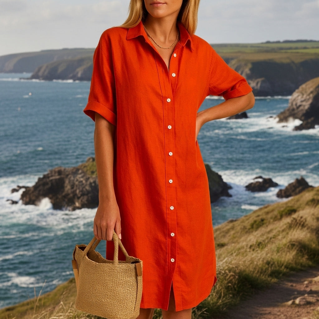 Sarah | Fiora Button-Down Shirt Dress